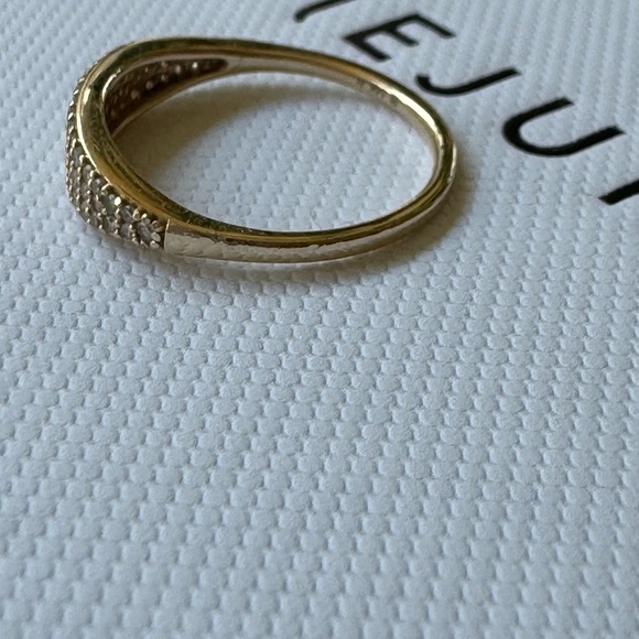 Ⓜ️💍 Mejuri 14K Pavé Diamond Slim Signet Size3 - Picture 3 of 9